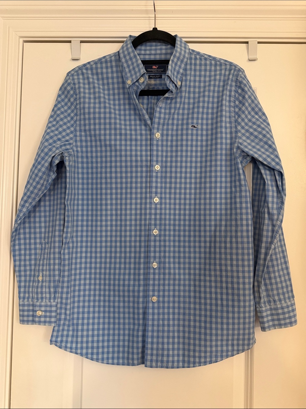 Vineyard Vines Light Blue Gingham Button-Down Shirt - Men's